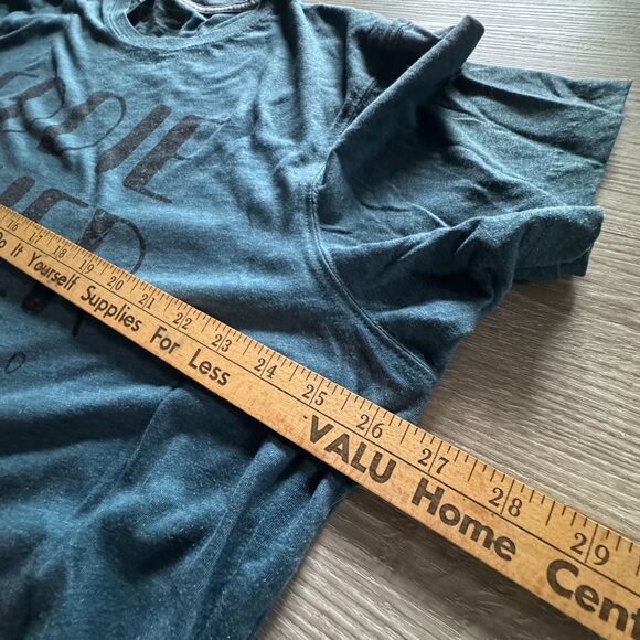 Eddie Bauer Graphic T-Shirt -XXL-Teal Blue/Black Print - Picture 6 of 7